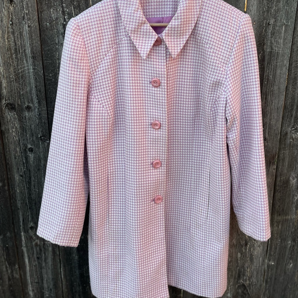 🎀 Pink and white oversized blazer / coat - Vintage 🎀